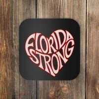 Florida Strong Heart State Pride Typography Coaster thumb 0