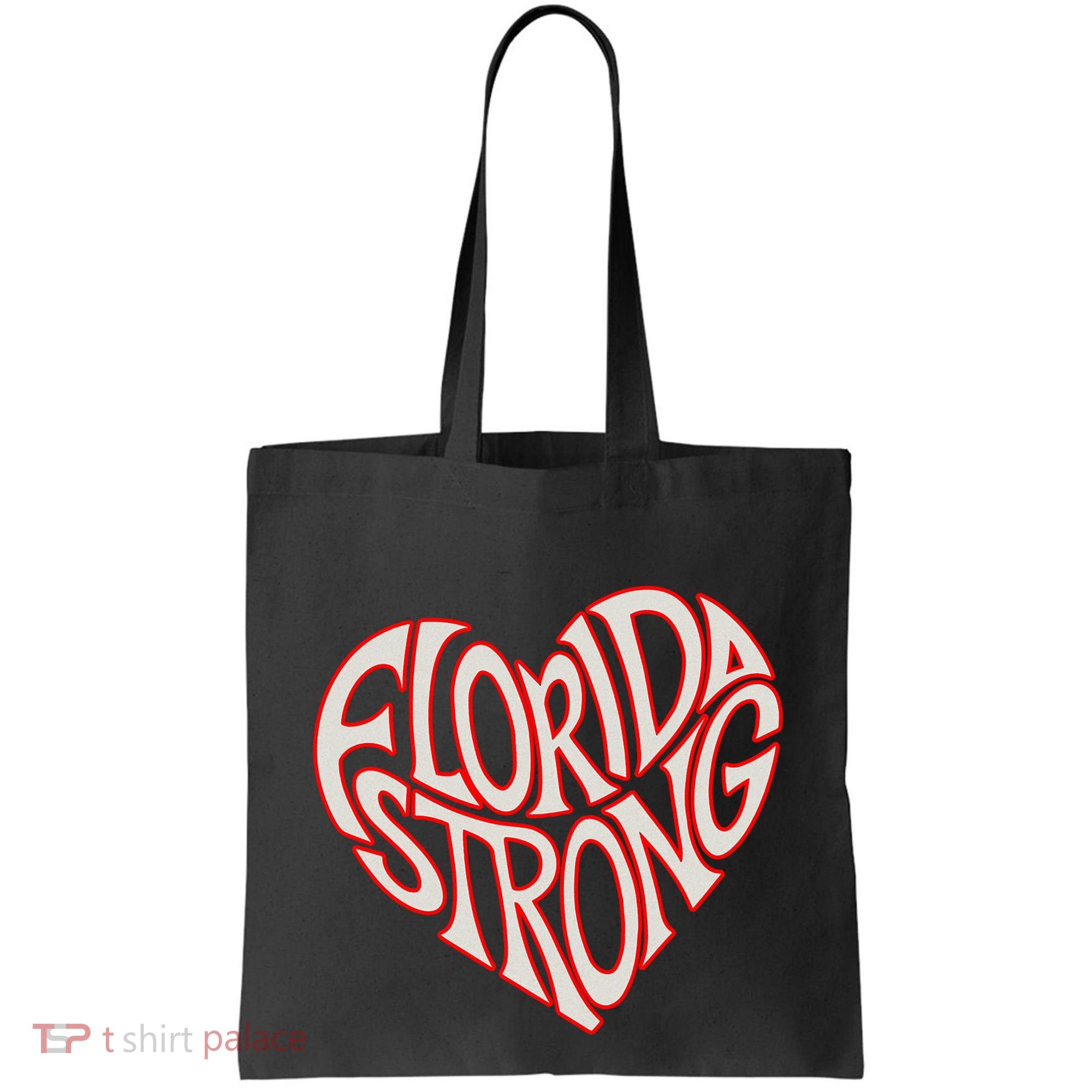 Florida Strong Heart State Pride Typography Tote Bag