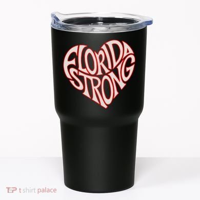 Florida Strong Heart State Pride Typography Tumbler