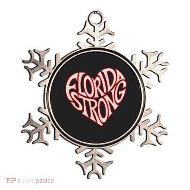 Florida Strong Heart State Pride Typography Ornament