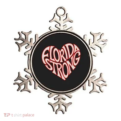 Florida Strong Heart State Pride Typography Ornament