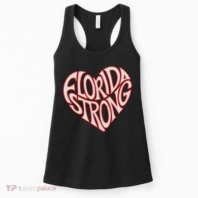 Florida Strong Heart State Pride Typography Women's Tank Top