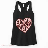 Florida Strong Heart State Pride Typography Women's Tank Top thumb 0