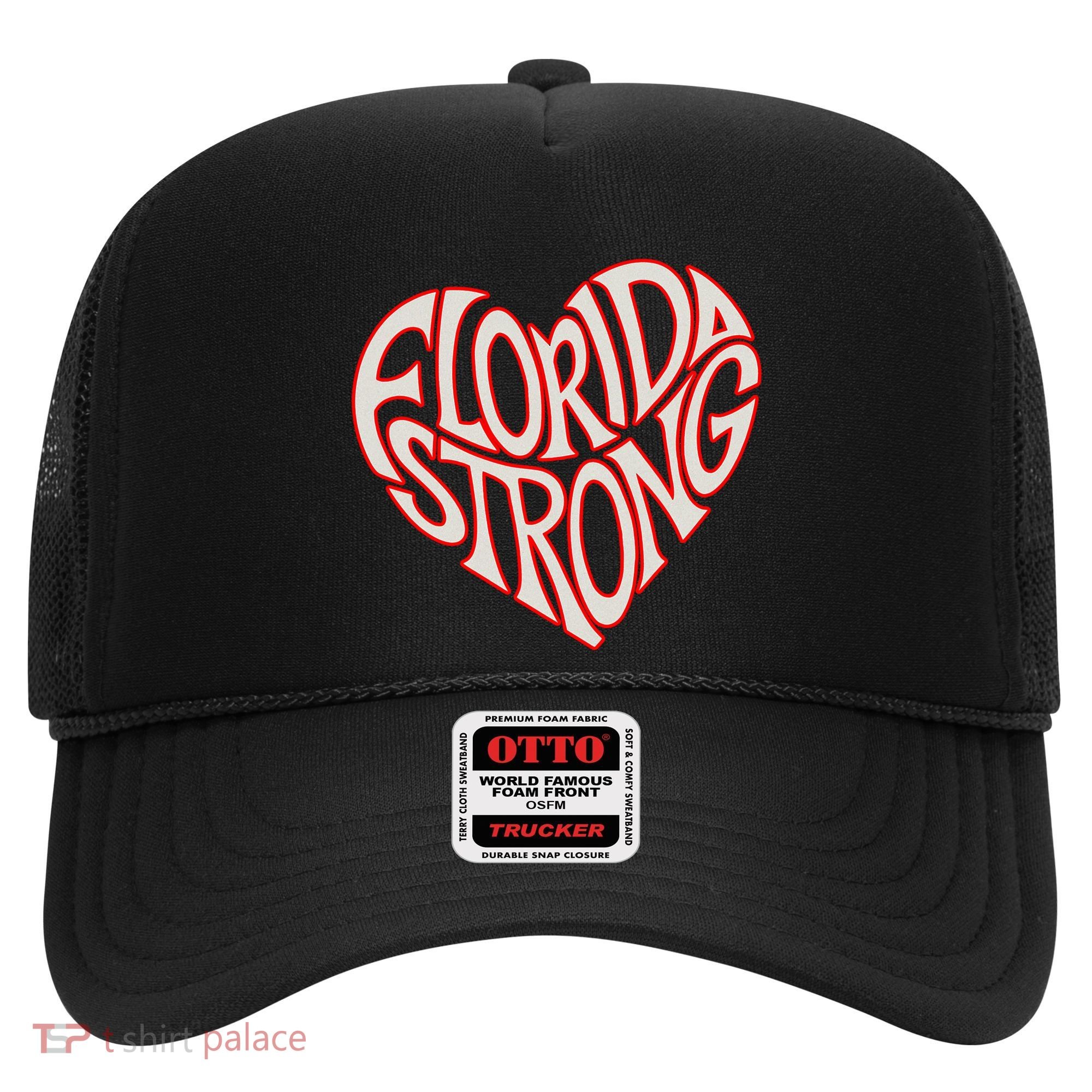 Florida Strong Heart State Pride Typography Hat