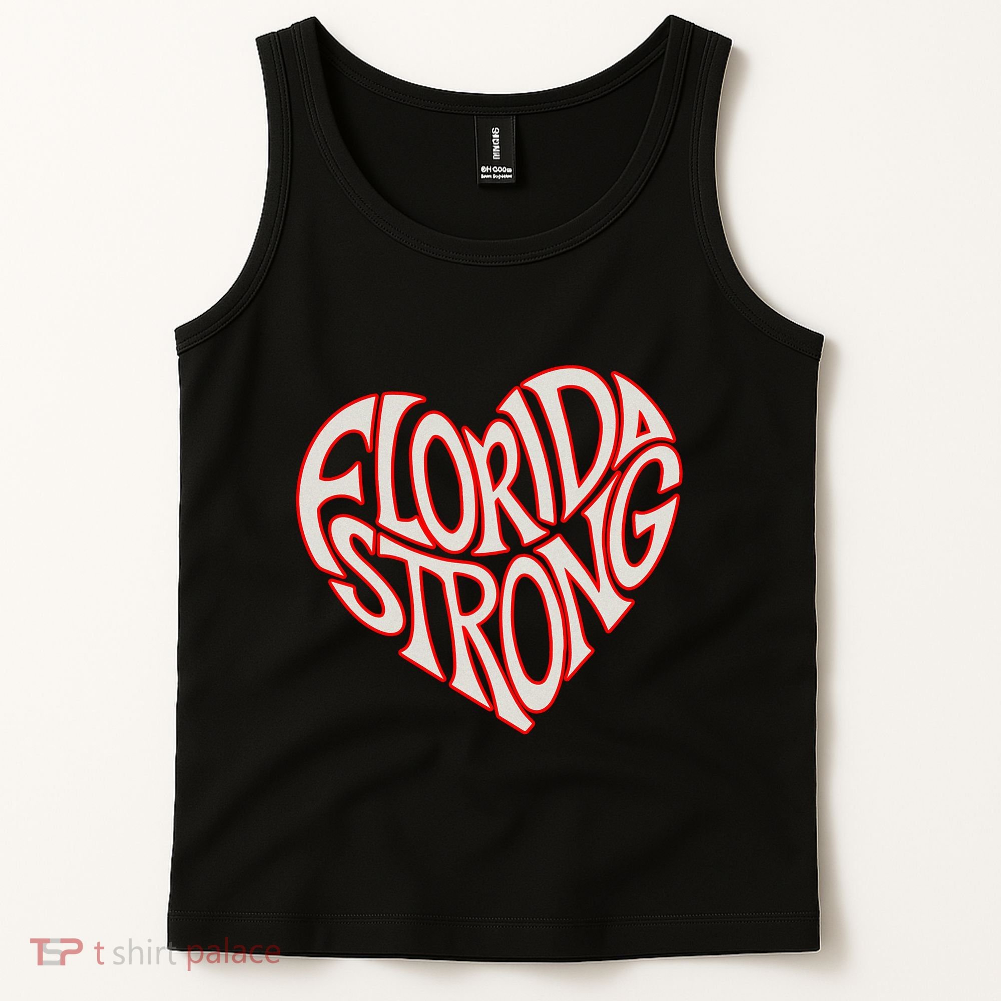 Florida Strong Heart State Pride Typography Tank Top