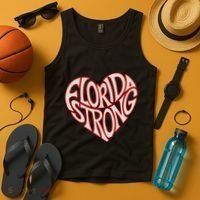 Florida Strong Heart State Pride Typography Tank Top thumb 4