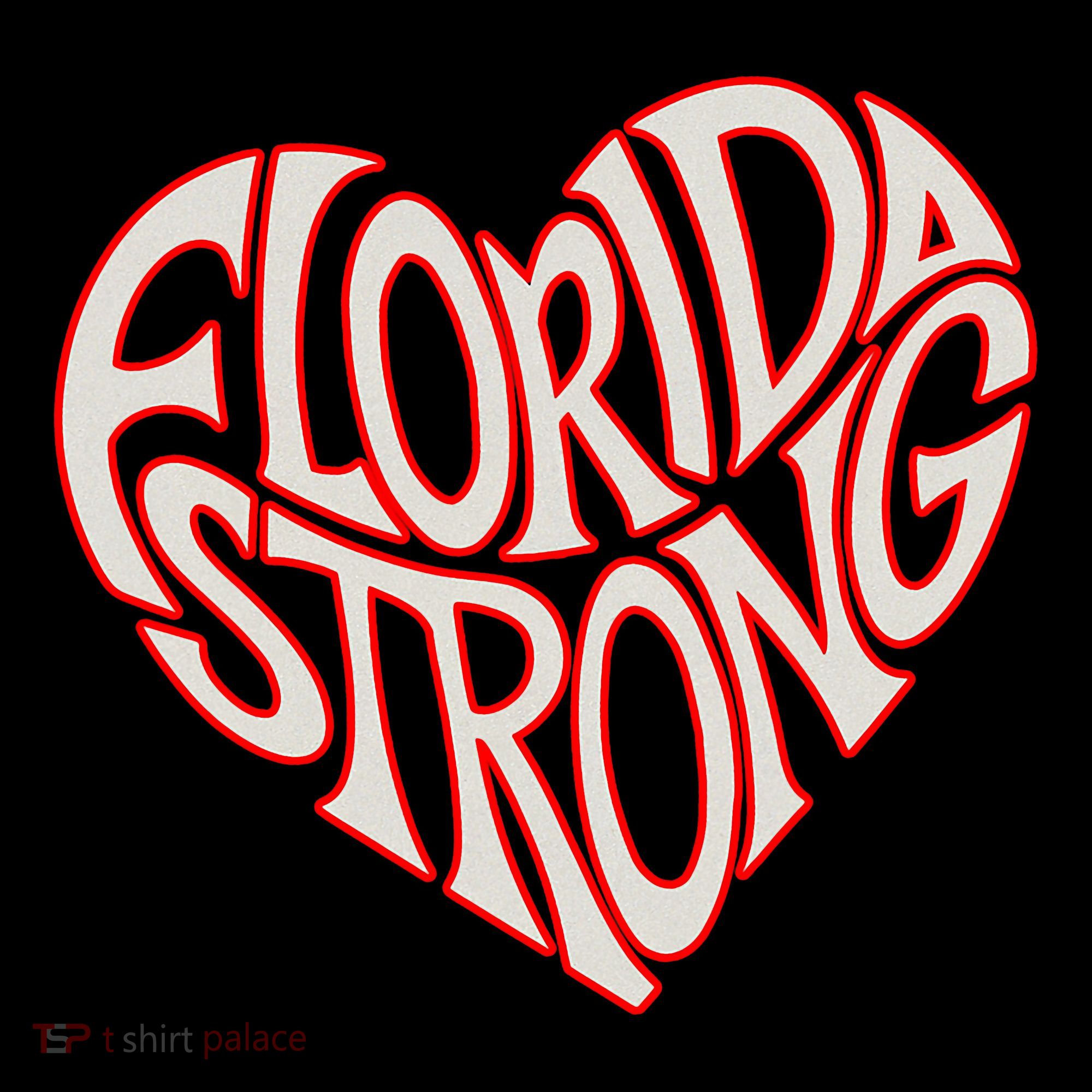 Florida Strong Heart State Pride Typography Women's Long Sleeve Shirt