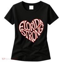 Florida Strong Heart State Pride Typography Women's T-Shirt thumb 0