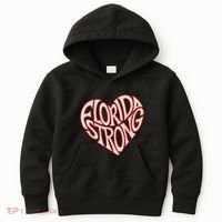 Florida Strong Heart State Pride Typography Kids Hoodie thumb 0