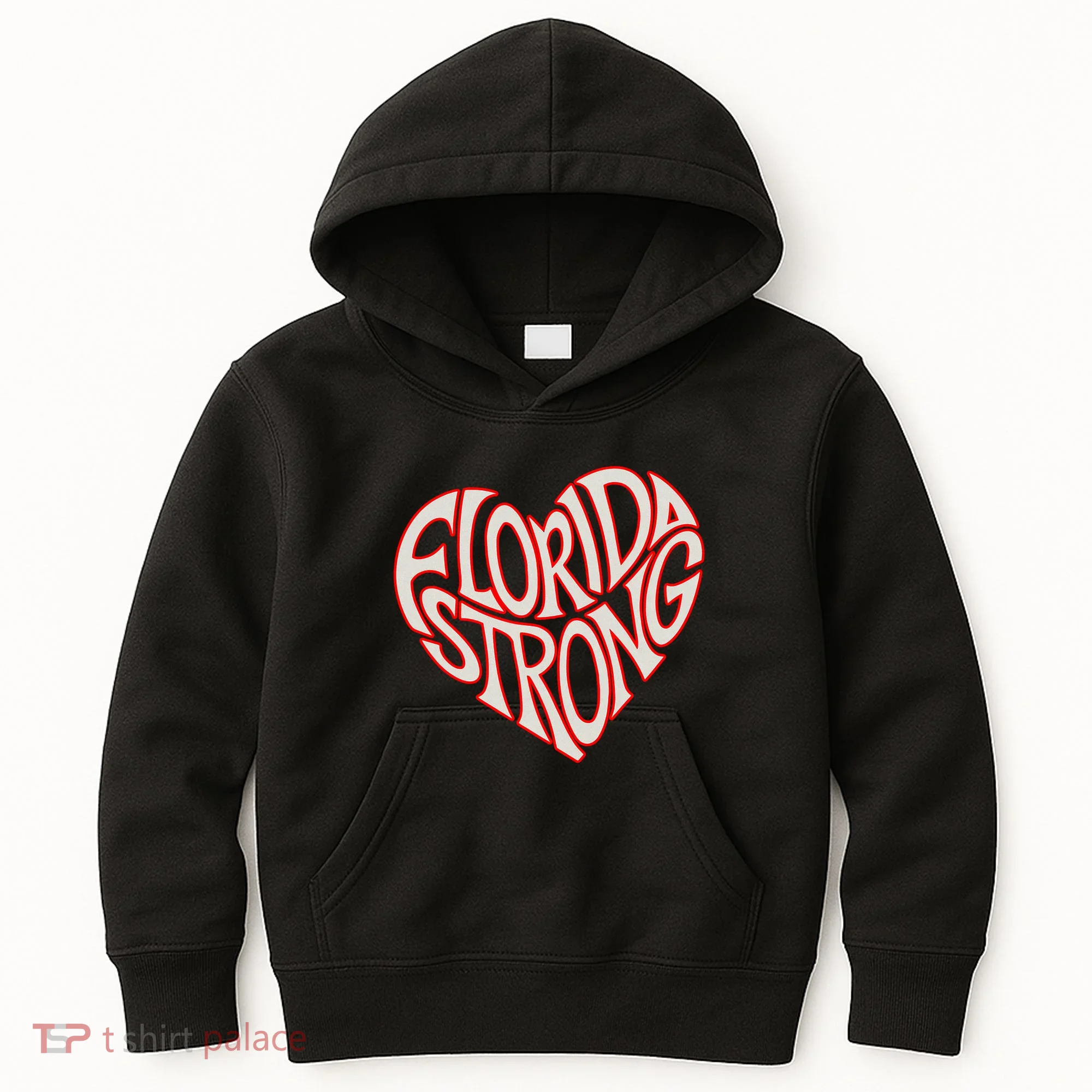 Florida Strong Heart State Pride Typography Kids Hoodie