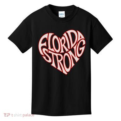 Florida Strong Heart State Pride Typography Kids T-Shirt