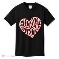 Florida Strong Heart State Pride Typography Kids T-Shirt thumb 0