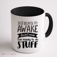 Funny Sarcastic Hoodie Not A Morning Person Hate Waking Up Coffee Mug thumb 1