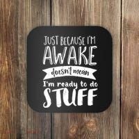 Funny Sarcastic Hoodie Not A Morning Person Hate Waking Up Coaster thumb 0