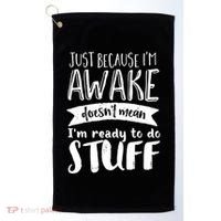 Funny Sarcastic Hoodie Not A Morning Person Hate Waking Up Golf Towel thumb 0