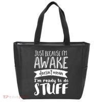 Funny Sarcastic Hoodie Not A Morning Person Hate Waking Up Tote Bag thumb 0