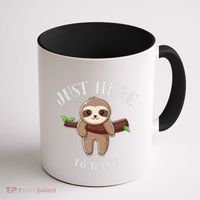 Fun Sloth Here To Hang ForwomanS Gift Coffee Mug thumb 1