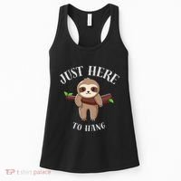 Fun Sloth Here To Hang ForwomanS Gift Women's Tank Top thumb 0