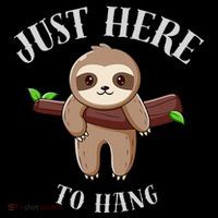 Fun Sloth Here To Hang ForwomanS Gift Toddler Hoodie thumb 2
