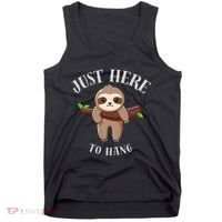 Fun Sloth Here To Hang ForwomanS Gift Tank Top thumb 0