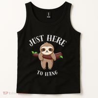 Fun Sloth Here To Hang ForwomanS Gift Tank Top thumb 2