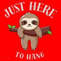 Fun Sloth Here To Hang ForwomanS Gift Santa Hat thumb 1