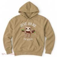 Fun Sloth Here To Hang ForwomanS Gift Hoodie thumb 0