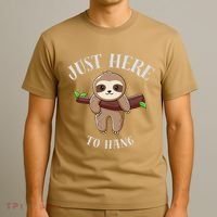 Fun Sloth Here To Hang ForwomanS Gift T-Shirt thumb 3