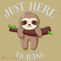 Fun Sloth Here To Hang ForwomanS Gift Kids T-Shirt thumb 2