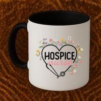 Floral Stethoscope Heart Nursing Hospice Nurse Funny Gift Coffee Mug thumb 2