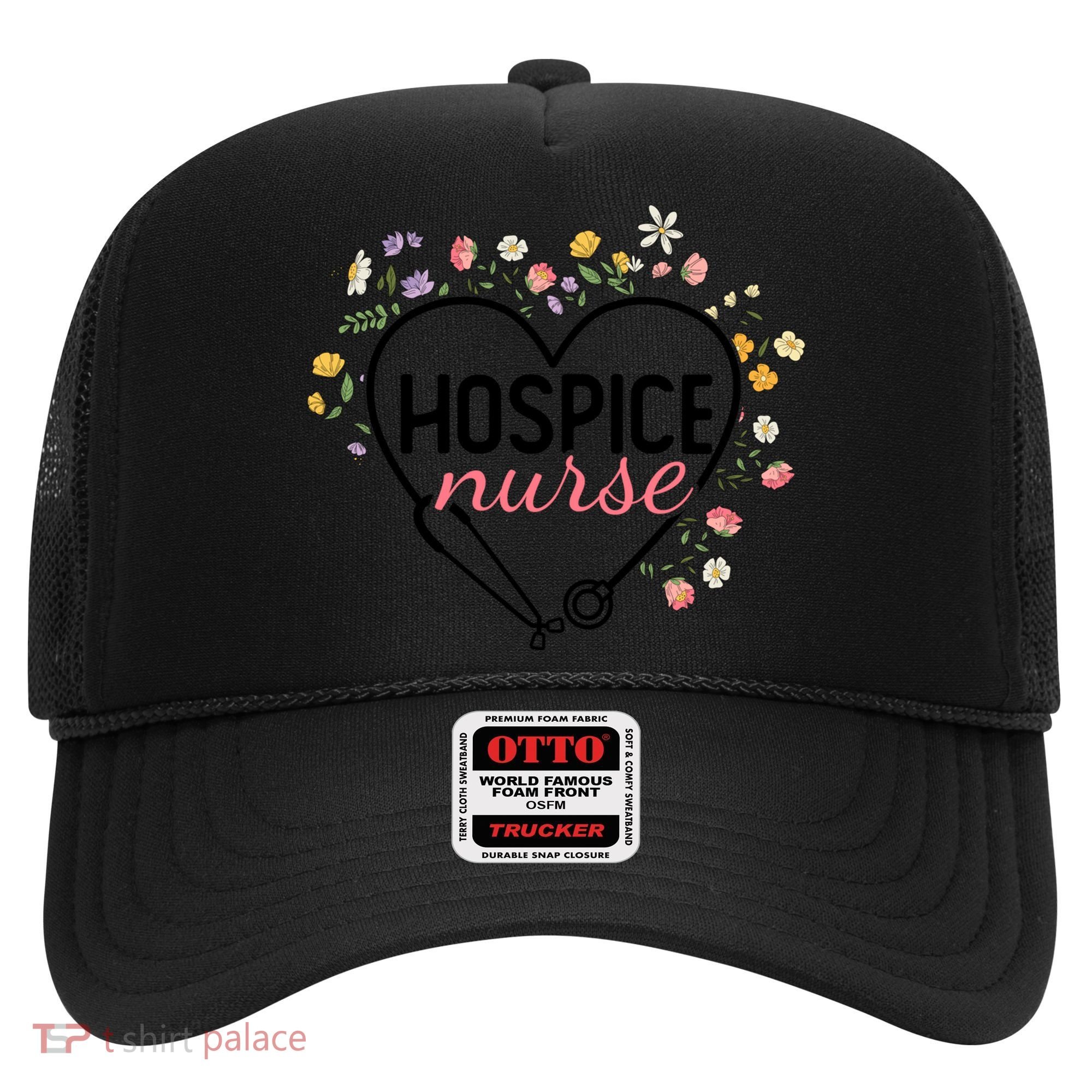 Floral Stethoscope Heart Nursing Hospice Nurse Funny Gift Hat
