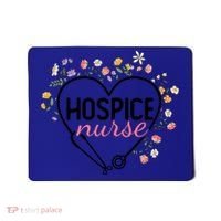 Floral Stethoscope Heart Nursing Hospice Nurse Funny Gift Mousepad thumb 0