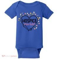 Floral Stethoscope Heart Nursing Hospice Nurse Funny Gift Baby Bodysuit thumb 0