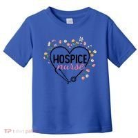 Floral Stethoscope Heart Nursing Hospice Nurse Funny Gift Toddler T-Shirt thumb 0