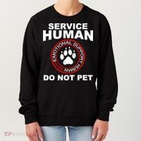 Funny Service Human Gift Funny Dog Owner Emotional Support Human Women's Sweatshirt thumb 0