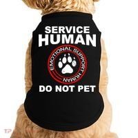 Funny Service Human Gift Funny Dog Owner Emotional Support Human Doggie Tank thumb 0