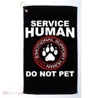 Funny Service Human Gift Funny Dog Owner Emotional Support Human Golf Towel thumb 0