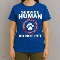 Funny Service Human Gift Funny Dog Owner Emotional Support Human T-Shirt thumb 4