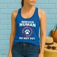 Funny Service Human Gift Funny Dog Owner Emotional Support Human Women's Tank Top thumb 2