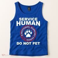 Funny Service Human Gift Funny Dog Owner Emotional Support Human Tank Top thumb 2