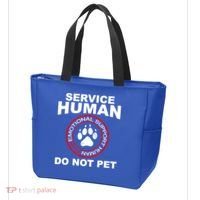 Funny Service Human Gift Funny Dog Owner Emotional Support Human Tote Bag thumb 3