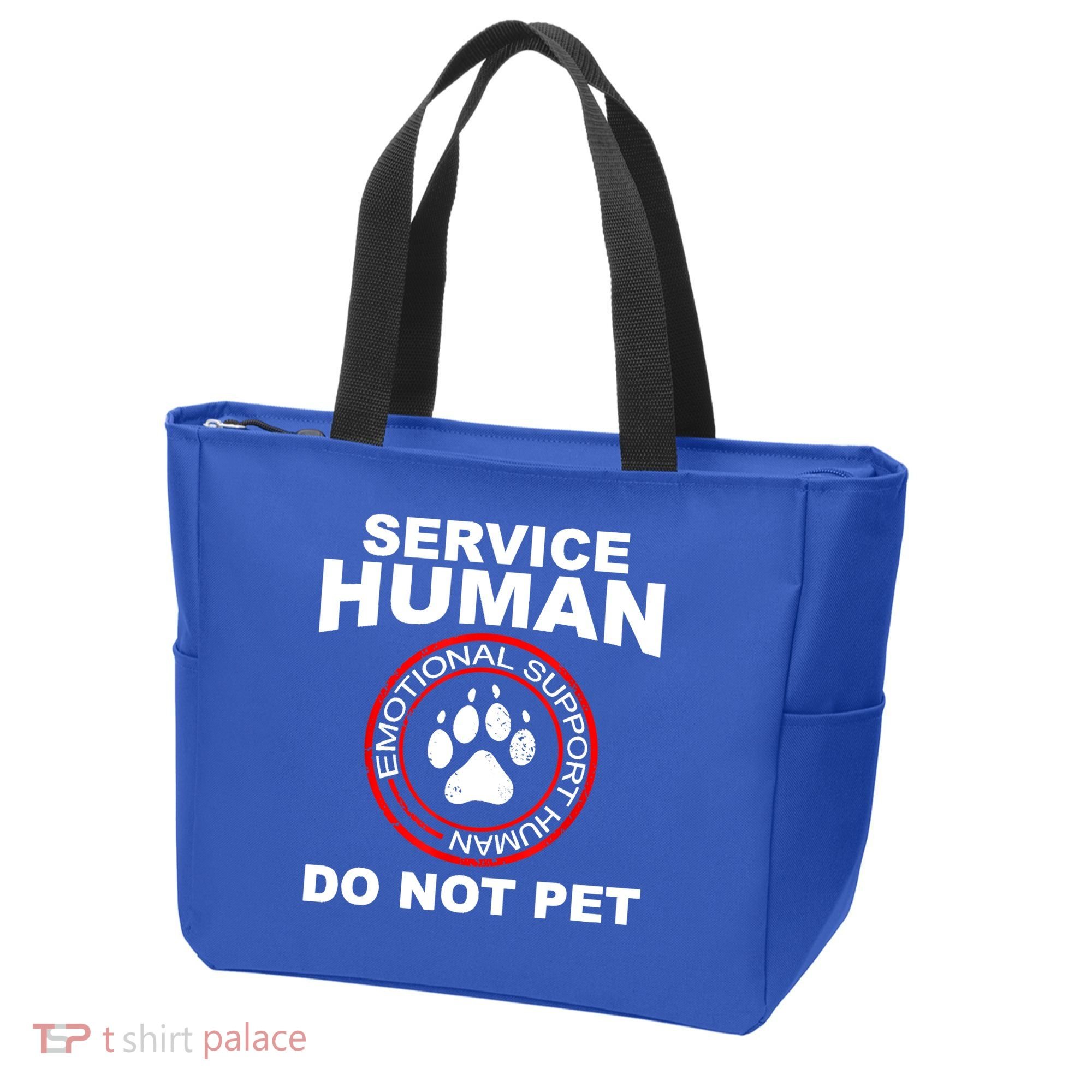 Funny Service Human Gift Funny Dog Owner Emotional Support Human Tote Bag