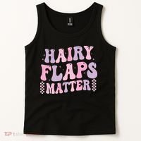 Funny Saying Hairy Flaps Matter Rude Joke Naughty Tank Top thumb 2