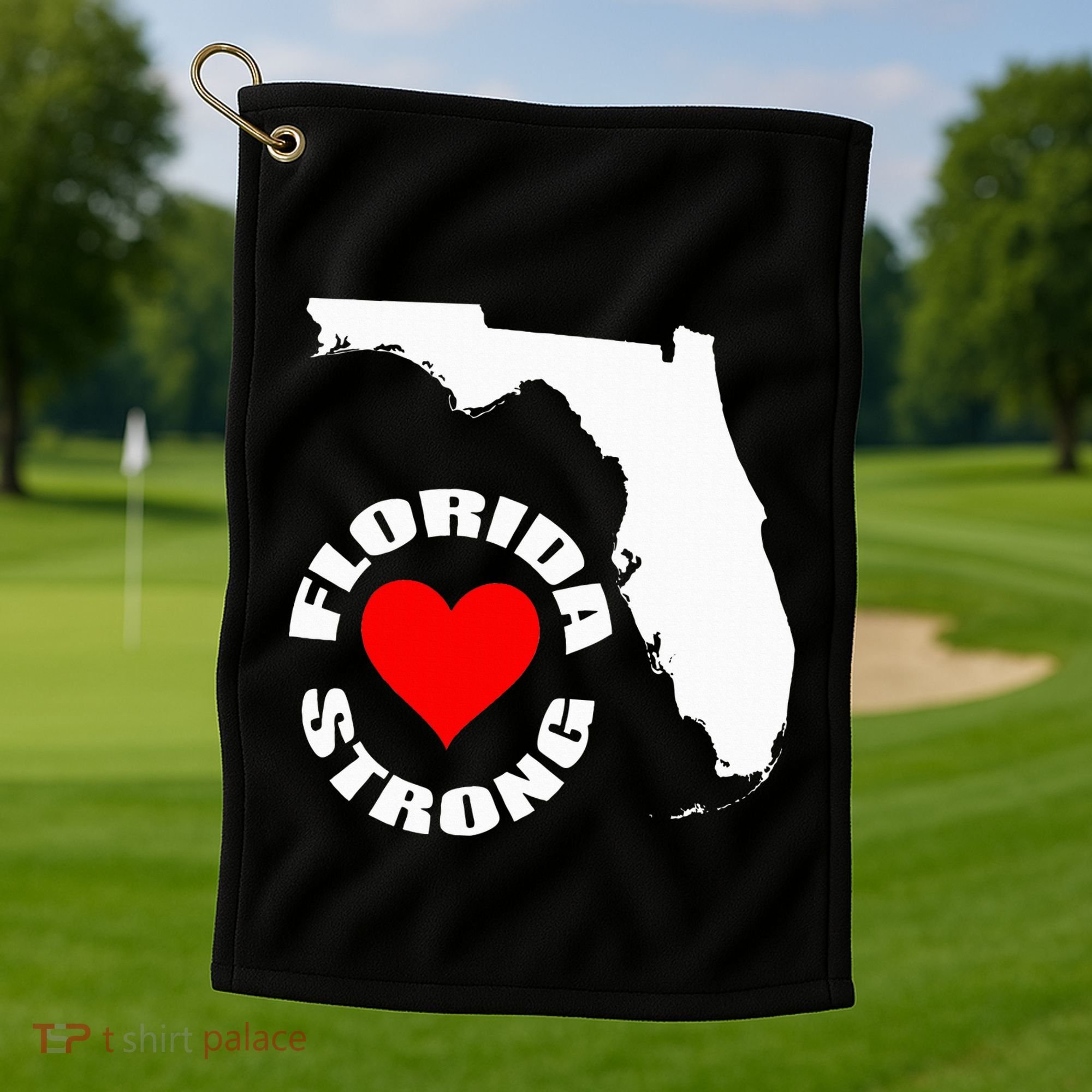 Florida Strong Heart Floridastrong Golf Towel