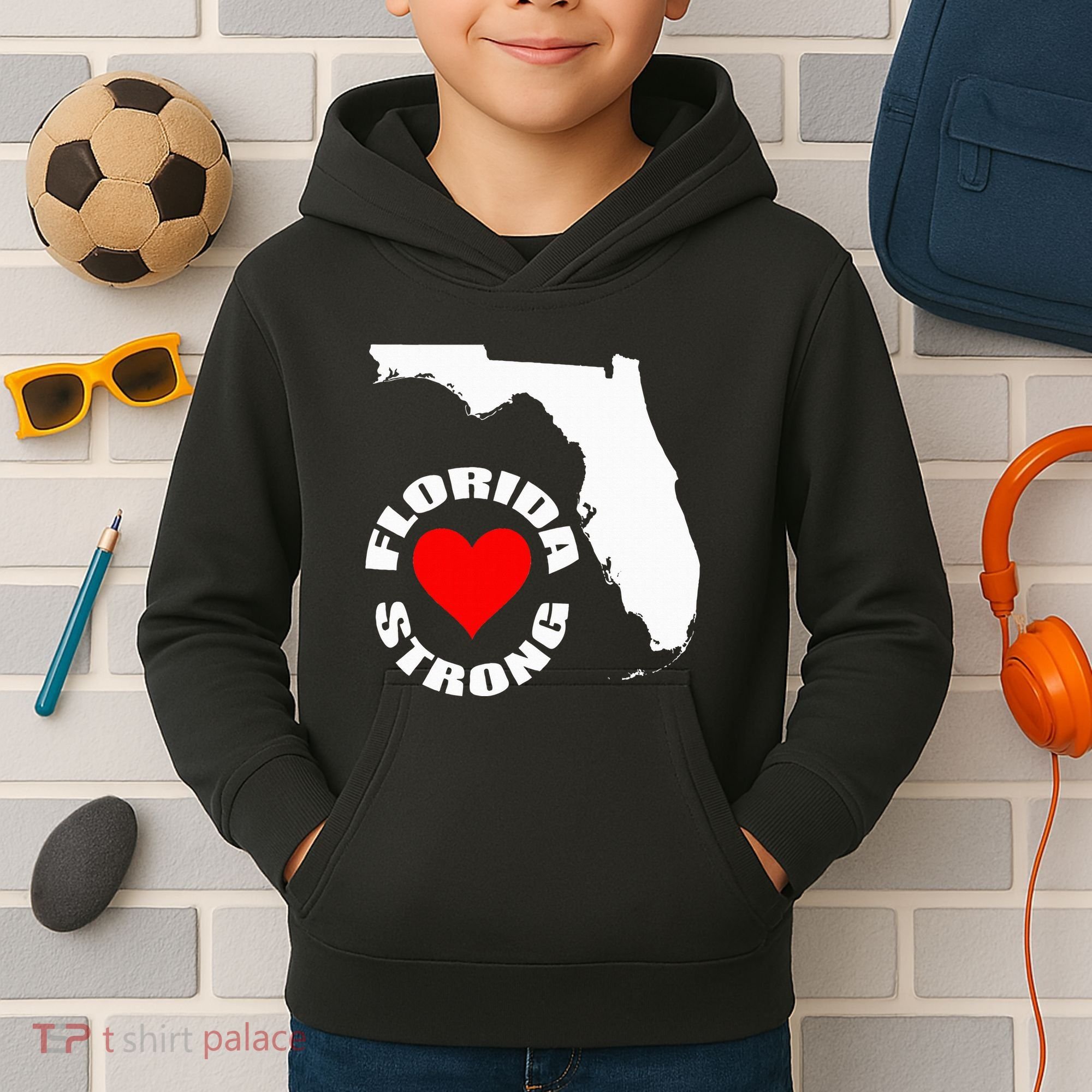 Florida Strong Heart Floridastrong Kids Hoodie