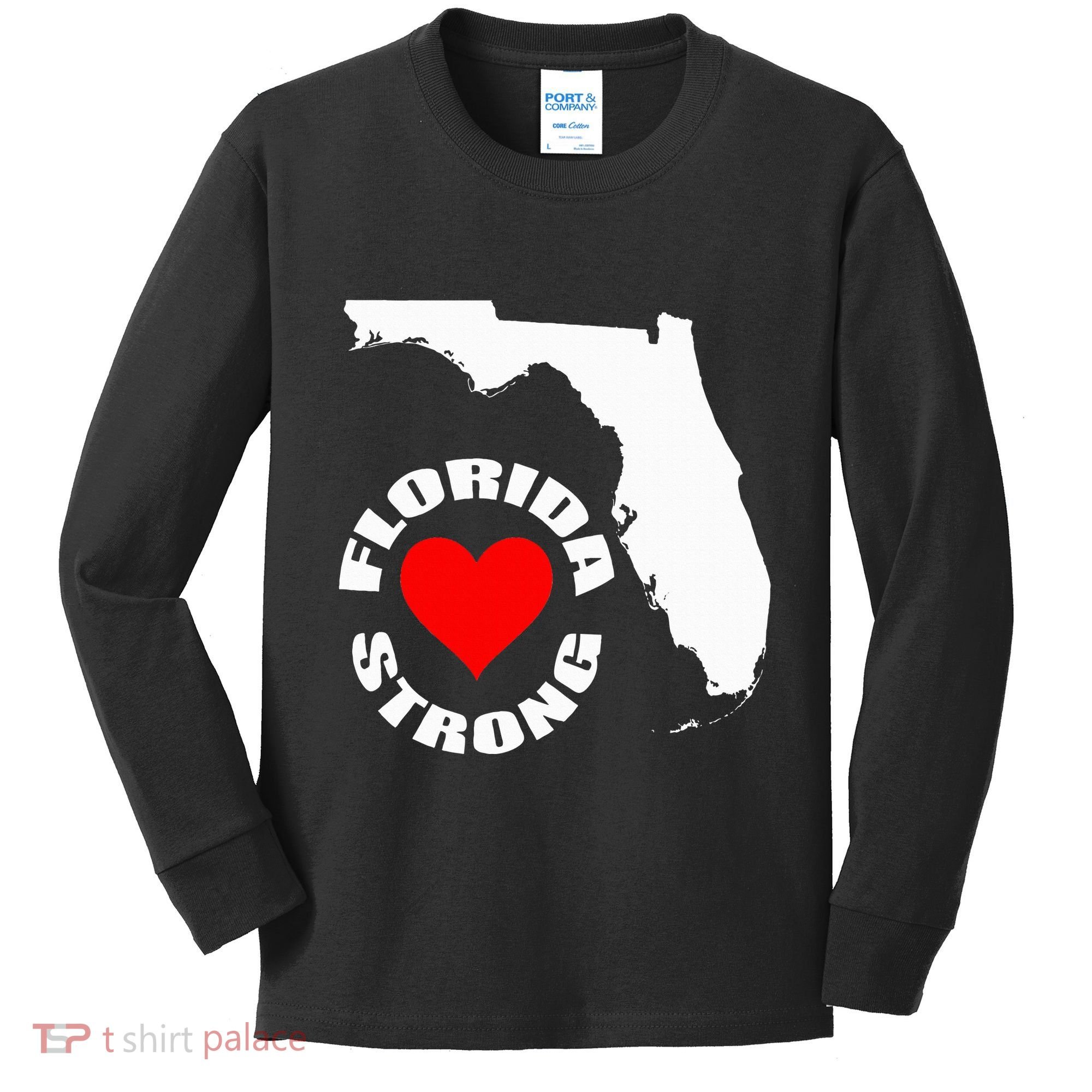 Florida Strong Heart Floridastrong Kids Long Sleeve Shirt