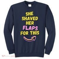 Funny Saying Hairy Flaps Matter Rude Joke Naughty Wo Sweatshirt thumb 0