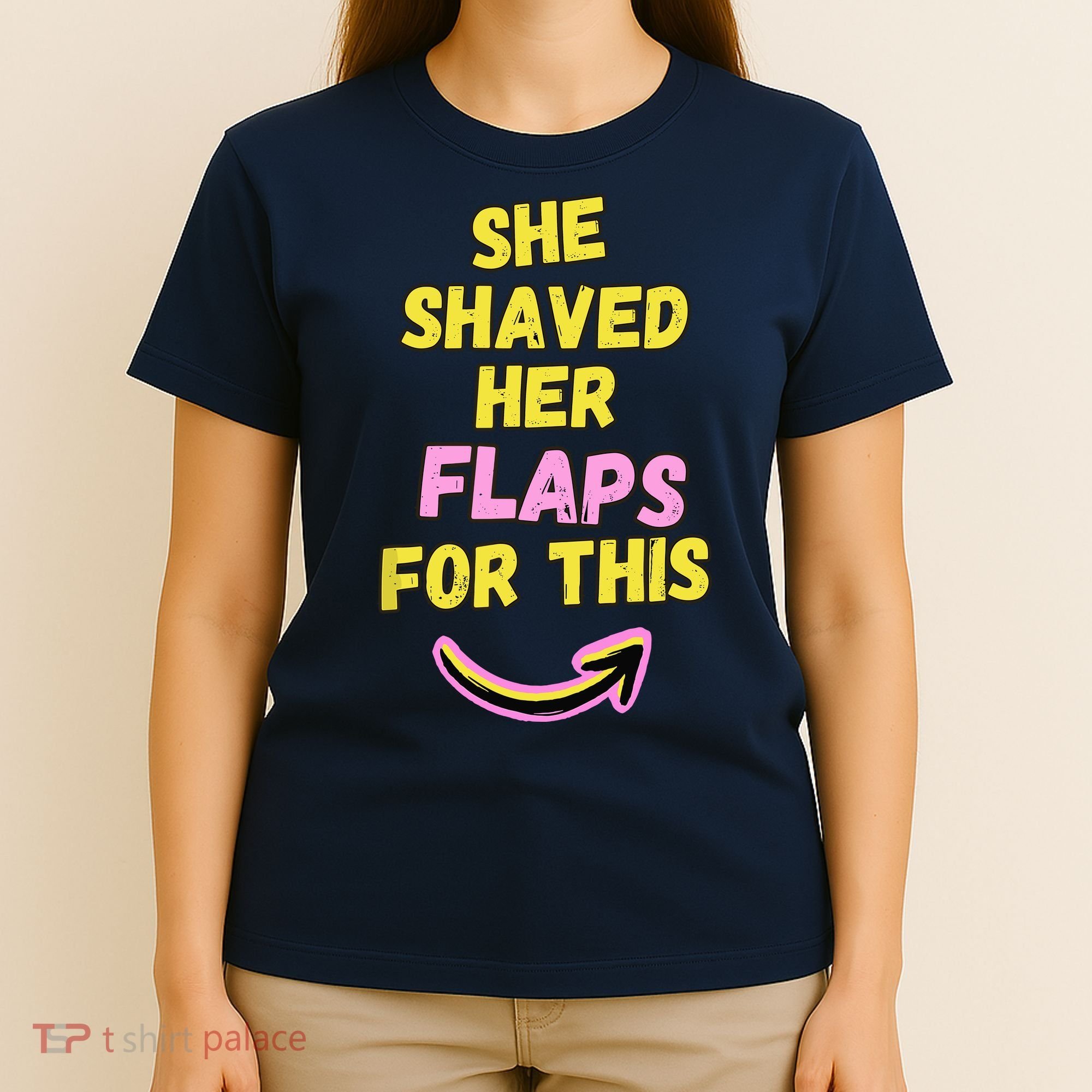 Funny Saying Hairy Flaps Matter Rude Joke Naughty Wo T-Shirt