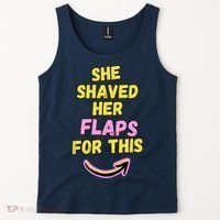 Funny Saying Hairy Flaps Matter Rude Joke Naughty Wo Tank Top thumb 2
