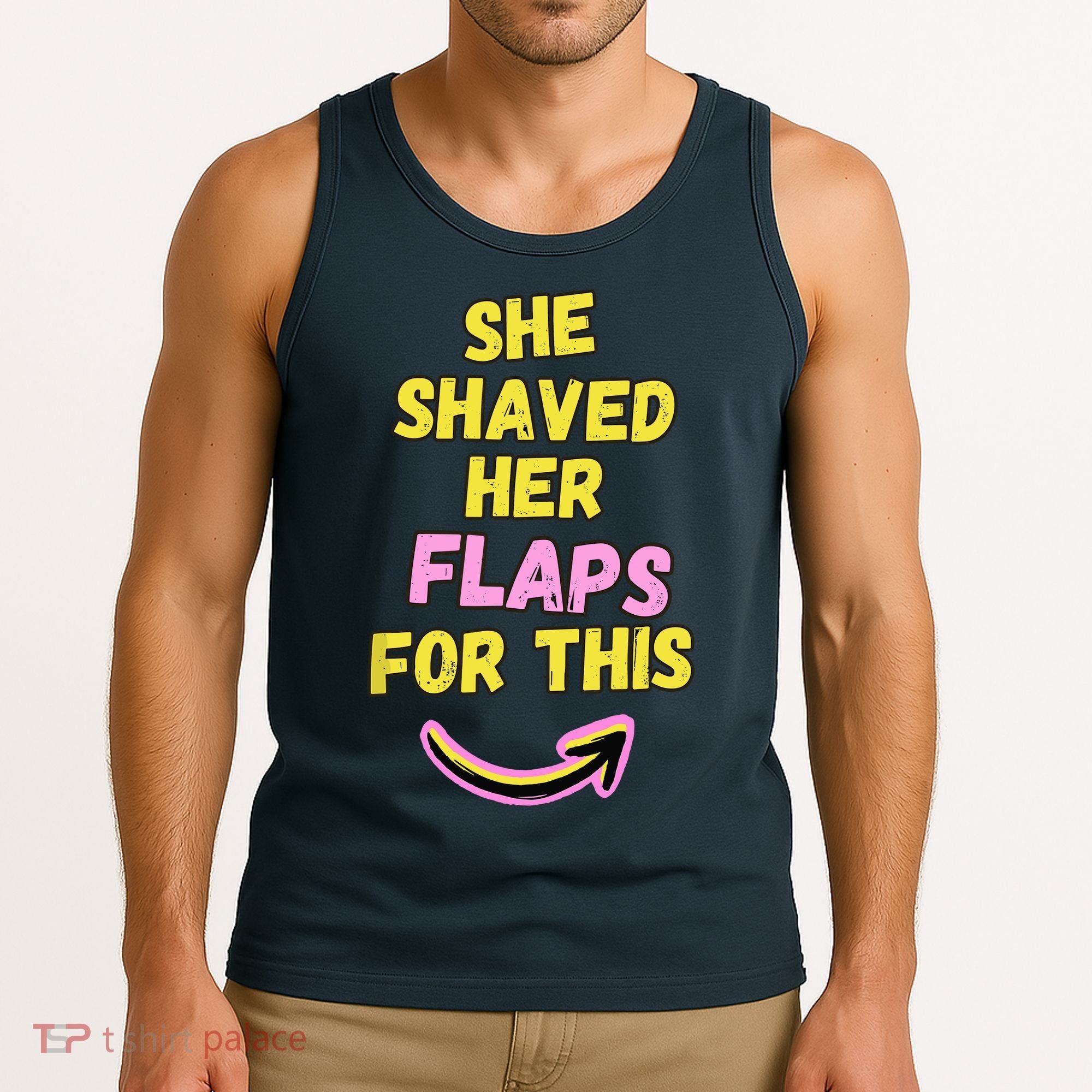 Funny Saying Hairy Flaps Matter Rude Joke Naughty Wo Tank Top